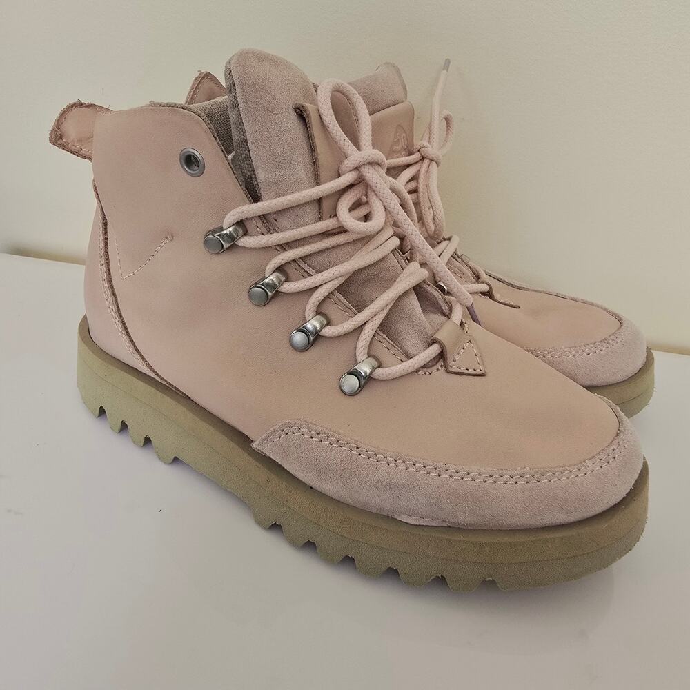 Satorisan Pink High Top Sneakers Shoes Leather Women's Size EU 38 US 7